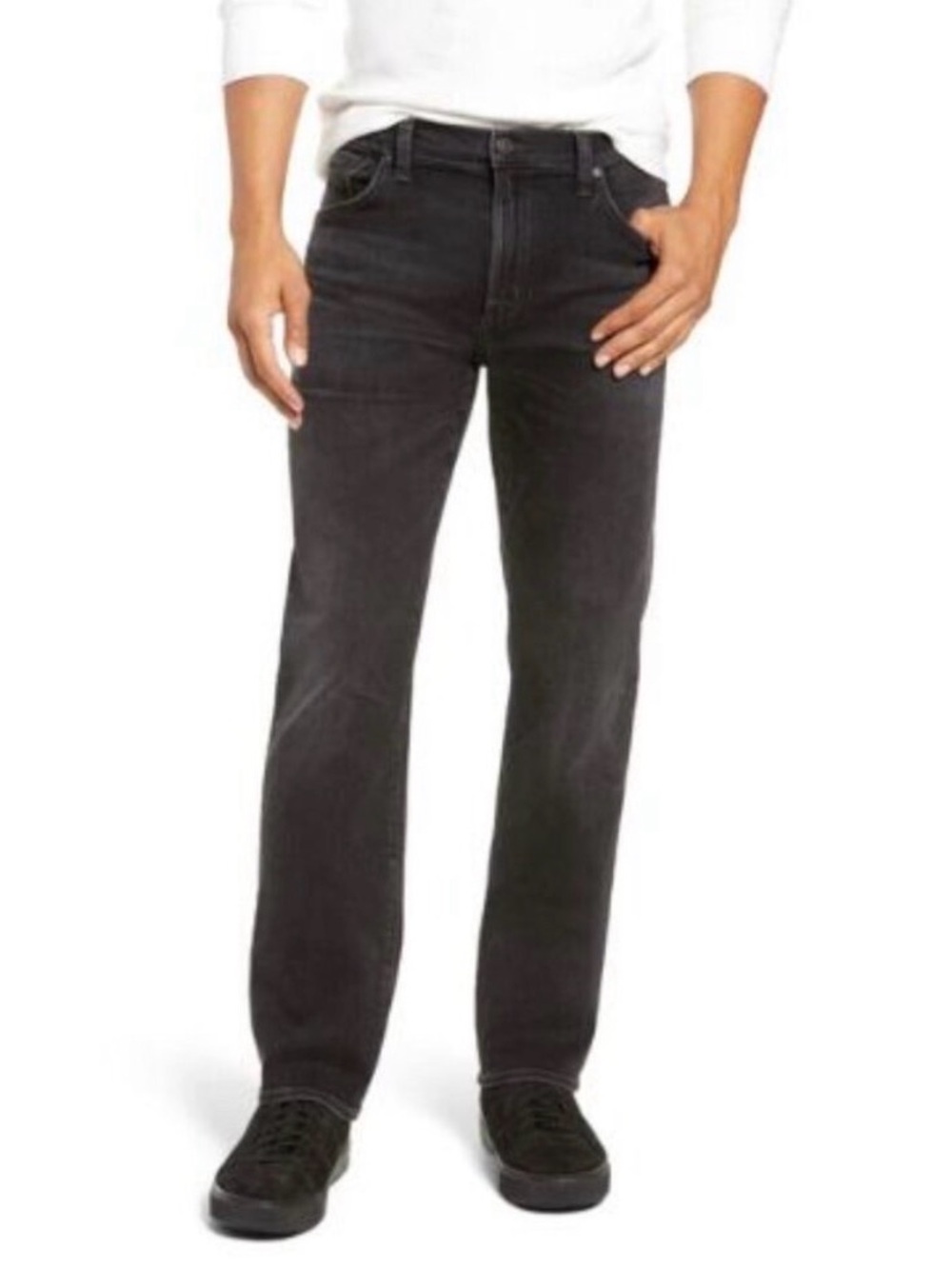 Citizens of Humanity Men's Black Straigt Leg Cotton Gage Jeans - Classic